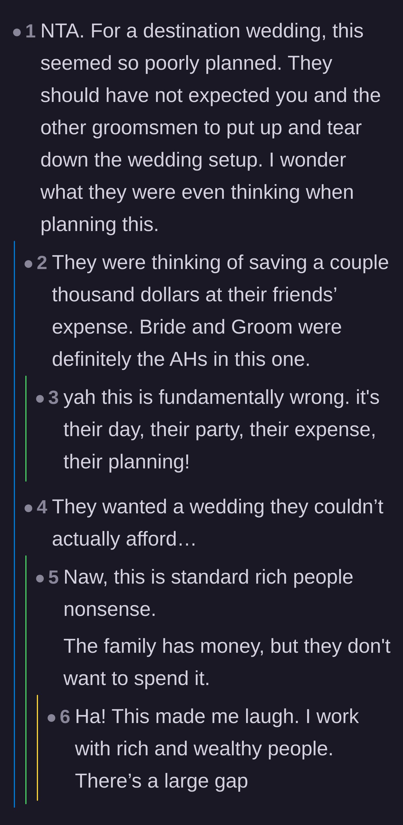 Comment thread 3 - Users sharing stories about how notoriously cheap wealthy people can be when it comes to paying for services.