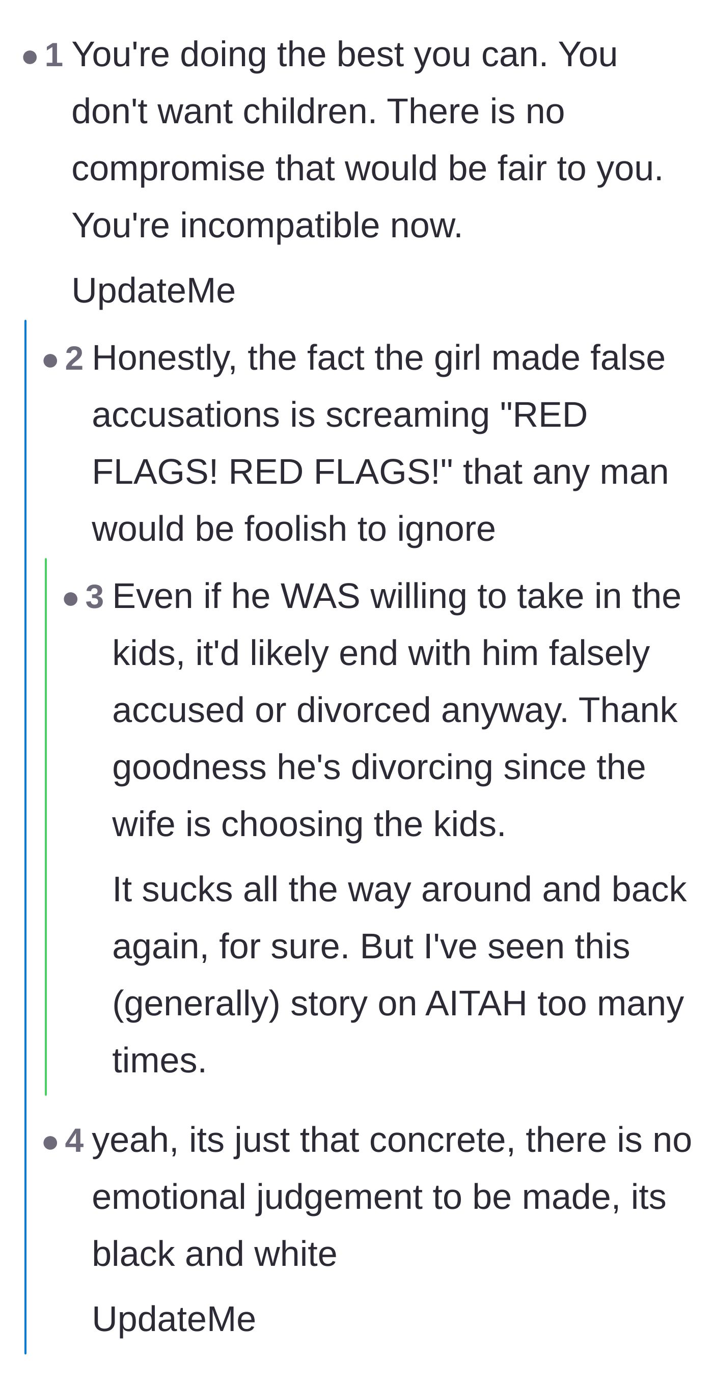 Comment thread 2 - A debate on the dangers of false accusations versus the reality that troubled kids often misdirect genuine trauma.