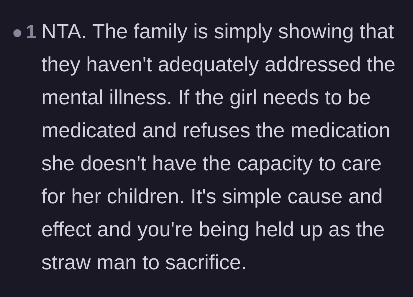 Comment thread 3 - Analysis of how the family is using the host as a scapegoat for their own failures.