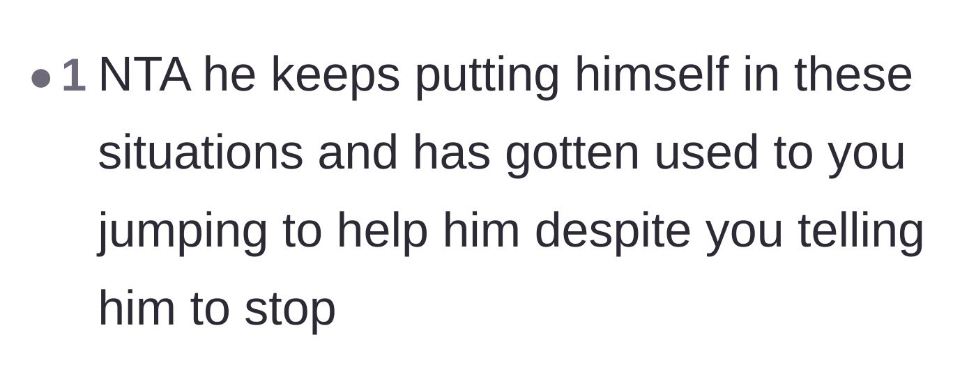 Comment thread 5 - Pointing out that Jake repeatedly ignored boundaries and forced these situations.