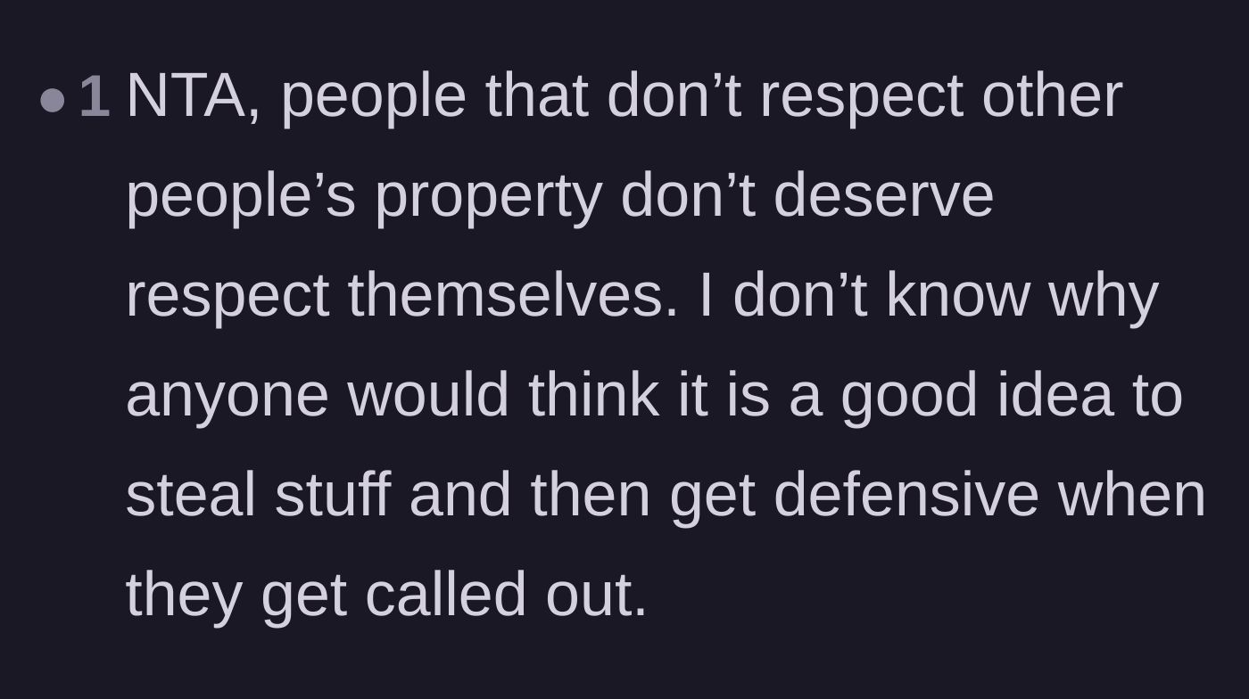 Comment thread 5 - Calling out the neighbor's defensive attitude after disrespecting someone else's property