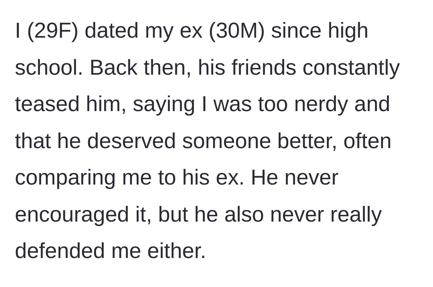 Story part 1 - High school romance overshadowed by mean friends and a silent boyfriend