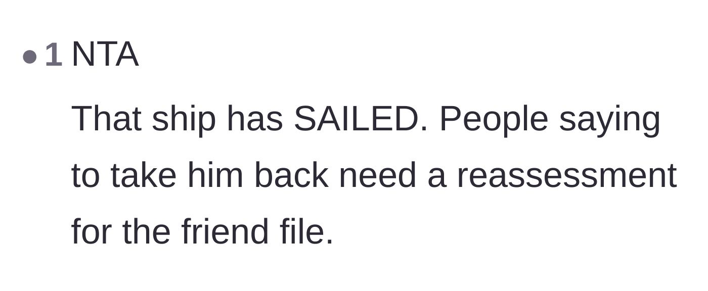 Comment thread 2 - A quick reality check telling the author to evaluate her friendship circle