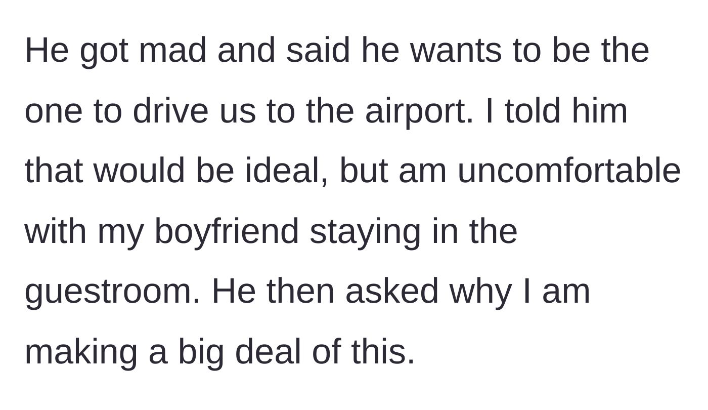Story part 4 - The father getting surprisingly angry about her boundary and accusing her of overreacting.