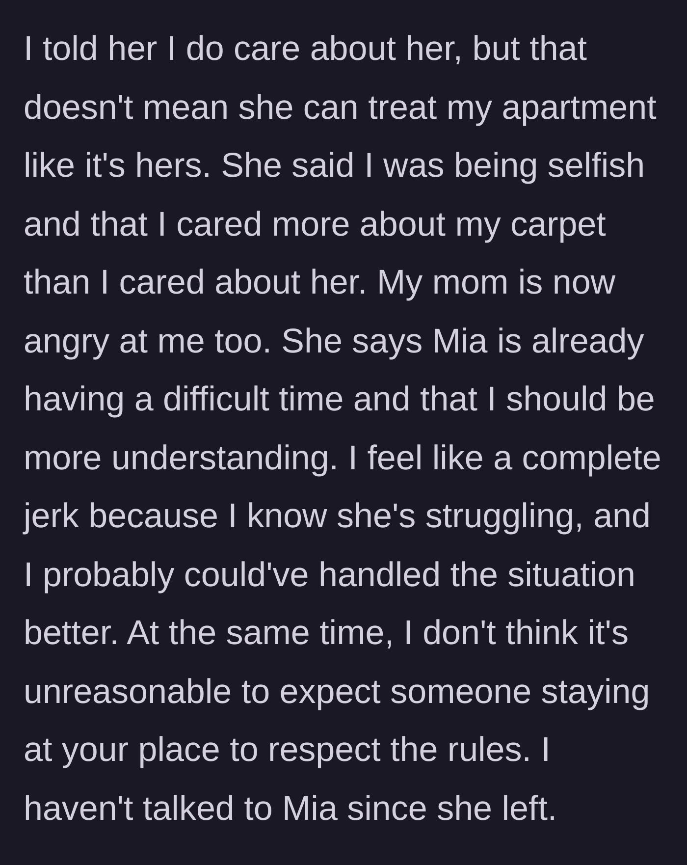 Story part 5 - The brother stands his ground, but the stepmom gets involved to defend the stepsister, leaving him feeling guilty.