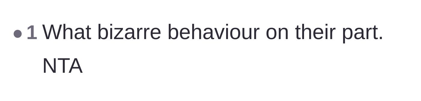 Comment thread 6 - A short comment calling out the sheer weirdness of the friends' actions.