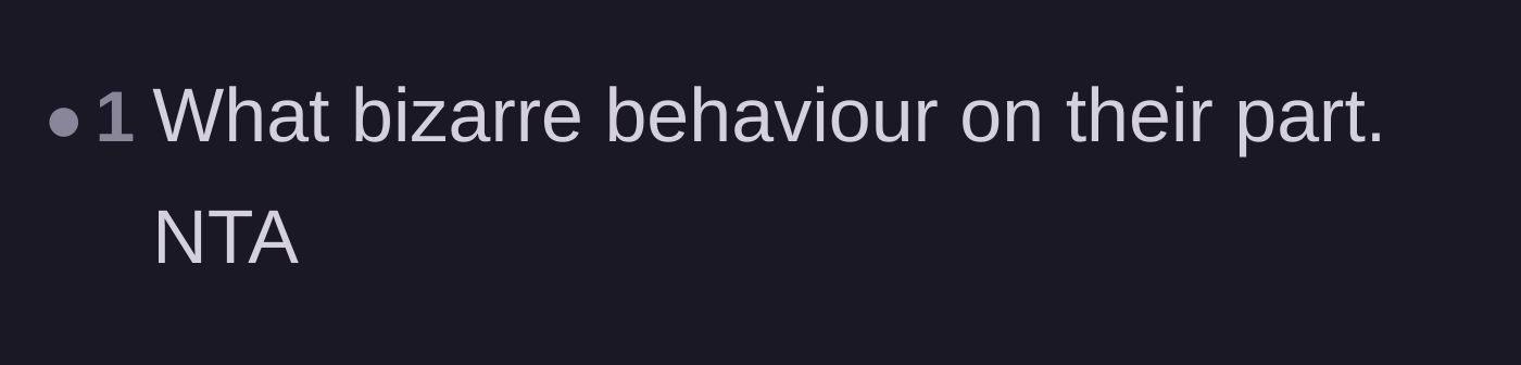 Comment thread 6 - A short comment calling out the sheer weirdness of the friends' actions.