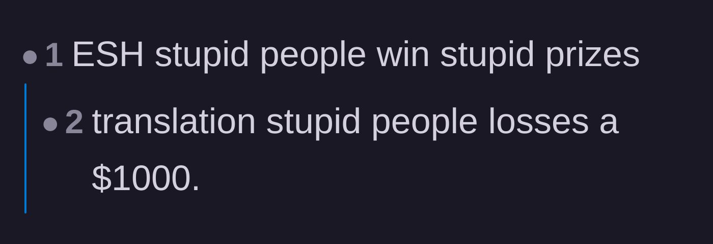 Comment thread 6 - A short remark claiming that everyone involved is at fault for making a dumb bet.