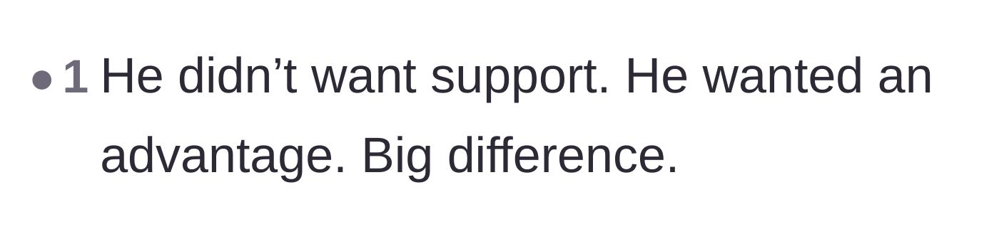 Comment thread 4 - A short observation distinguishing between wanting academic support and wanting an unfair advantage.