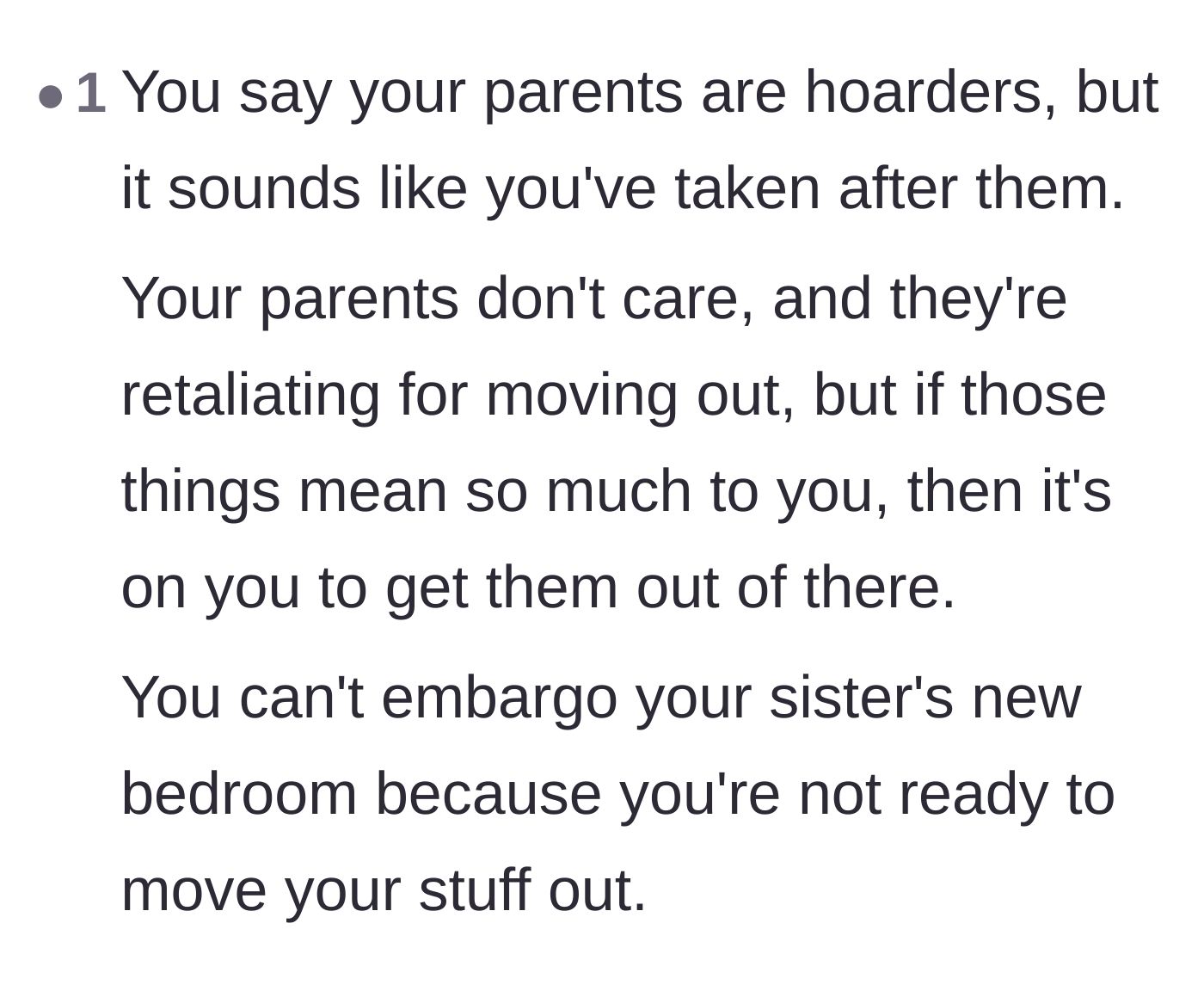 Comment thread 4 - Pointing out the parents' retaliation and the sister's perspective