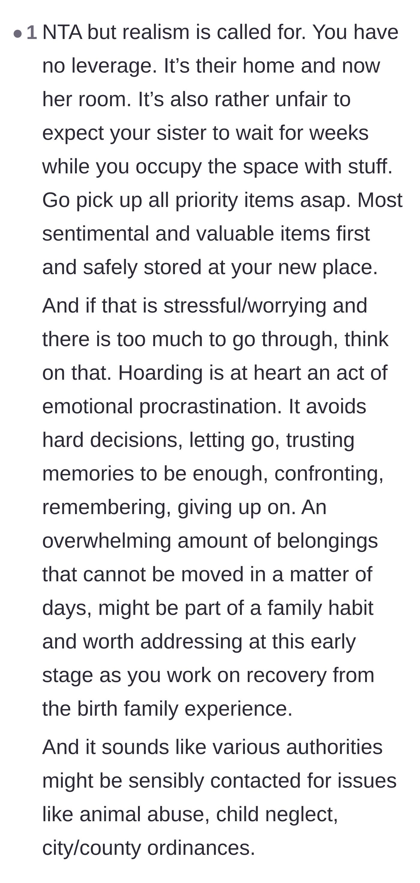 Comment thread 6 - Exploring the emotional roots of holding onto belongings