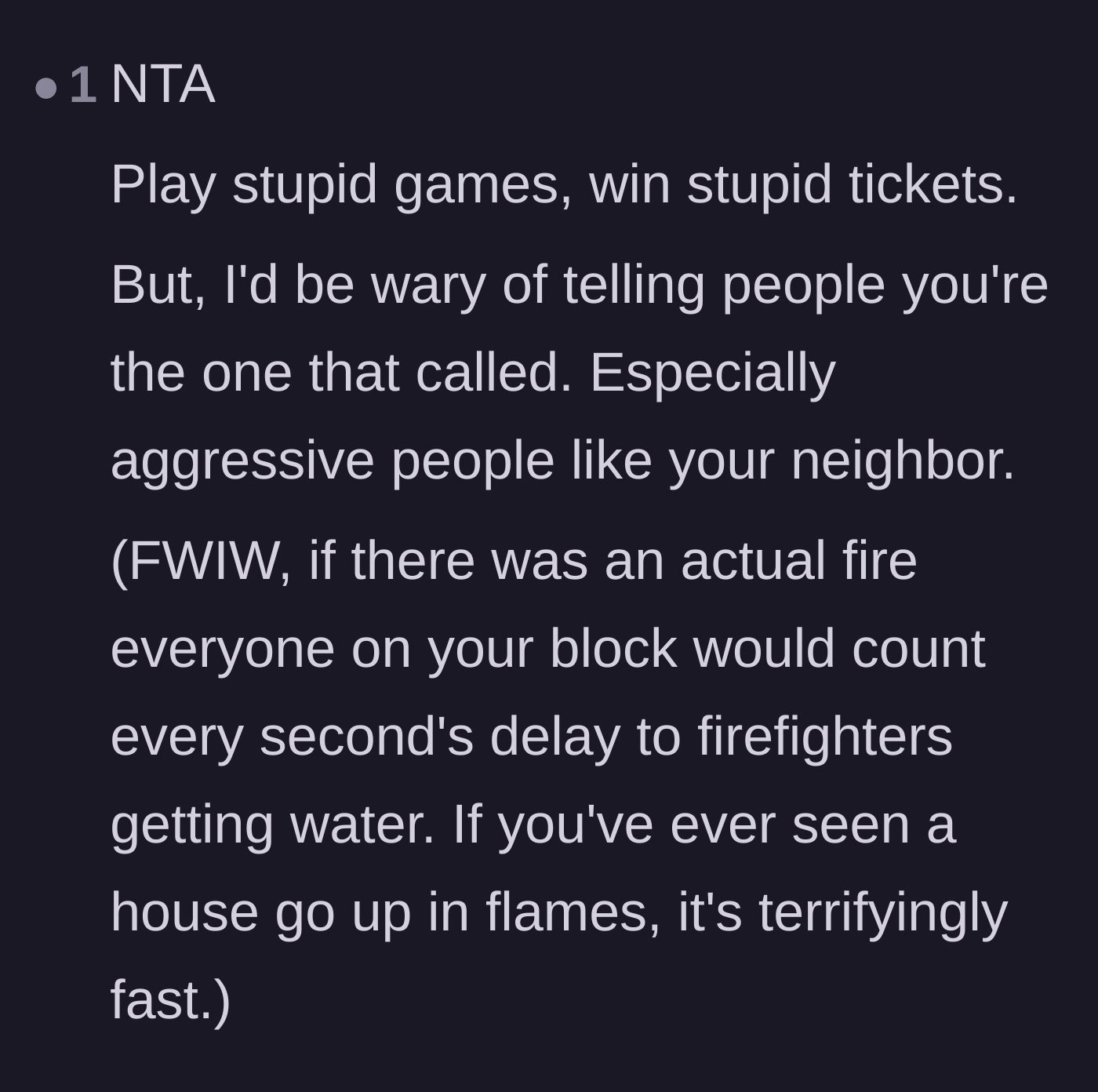 Comment thread 6 - A reminder of how terrifyingly fast fires spread and why seconds matter for emergency access.