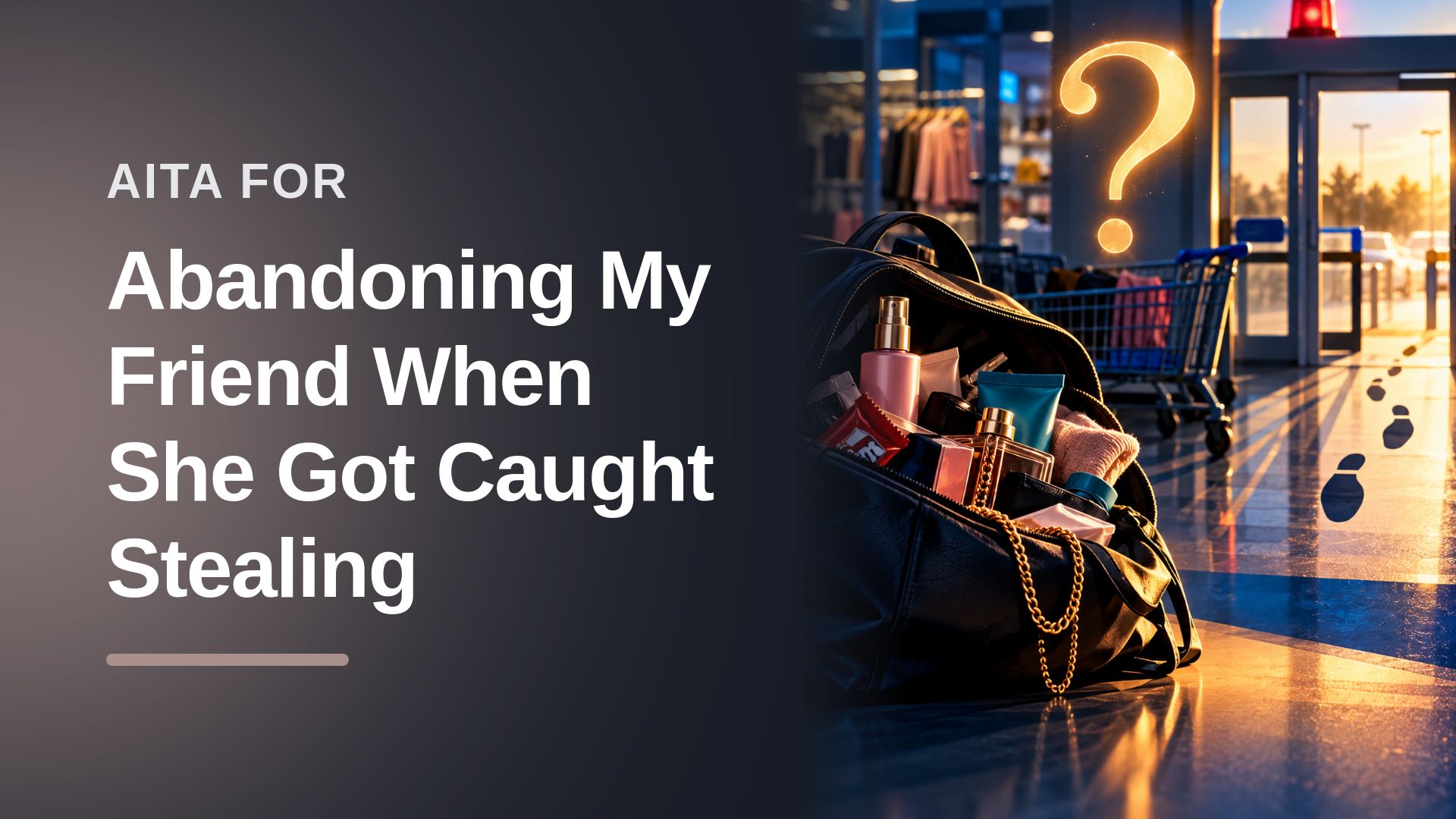 The Cautious Rule-Follower Who Left A Shoplifting Friend Holding The Bag Against The Store Manager