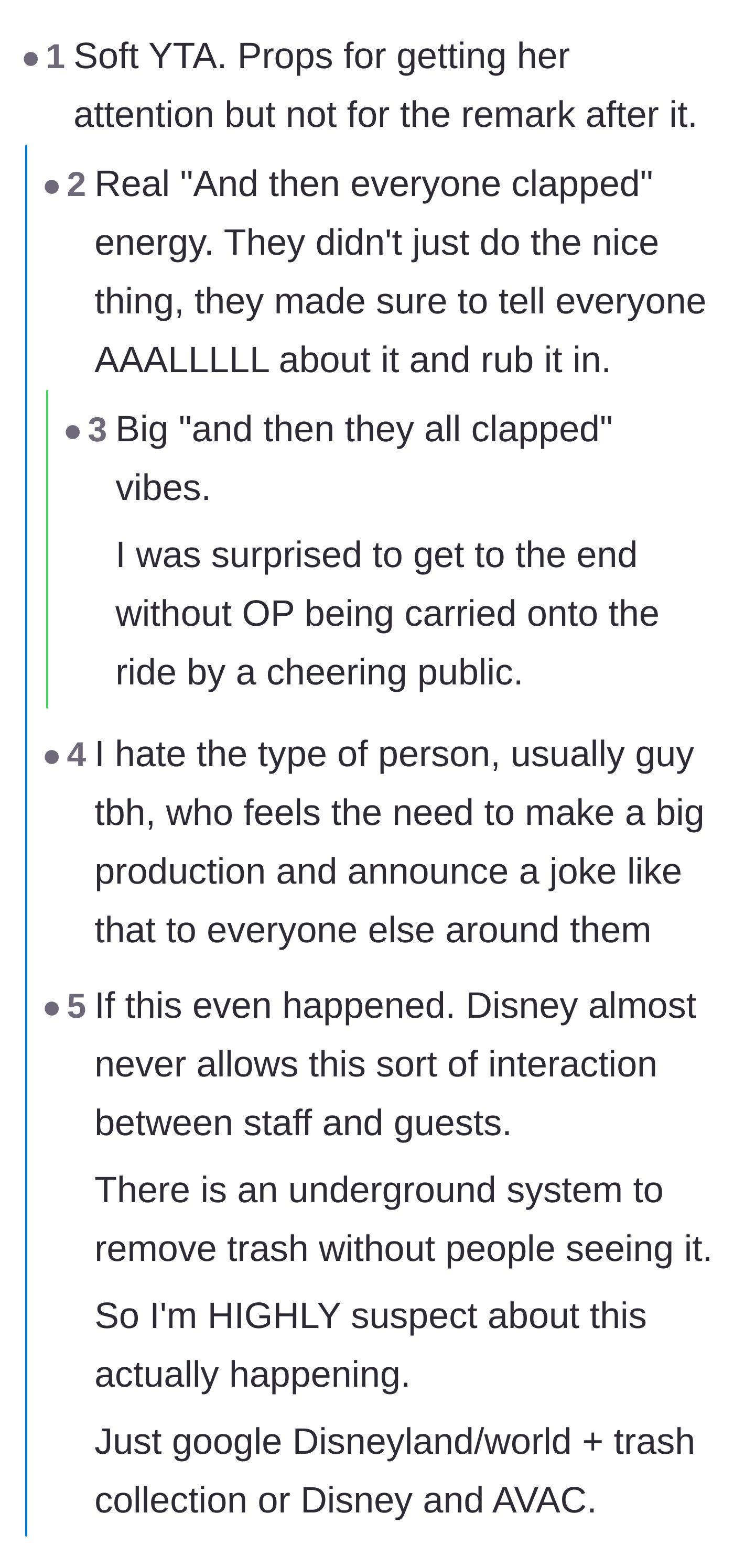 Comment thread 2 - A debate about whether the story sounds completely made up, specifically regarding Disney's underground trash collection protocols.