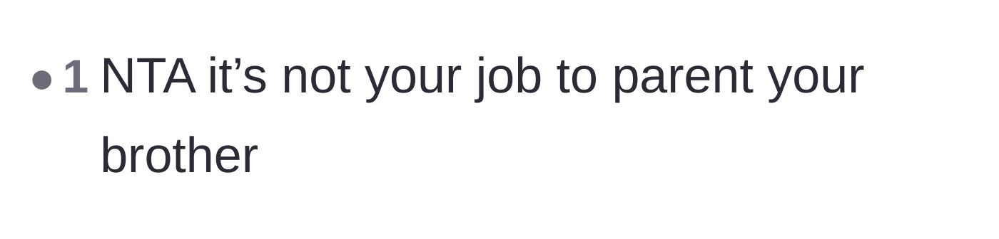 Comment thread 3 - A blunt reminder that he shouldn't be subsidizing his older sibling.