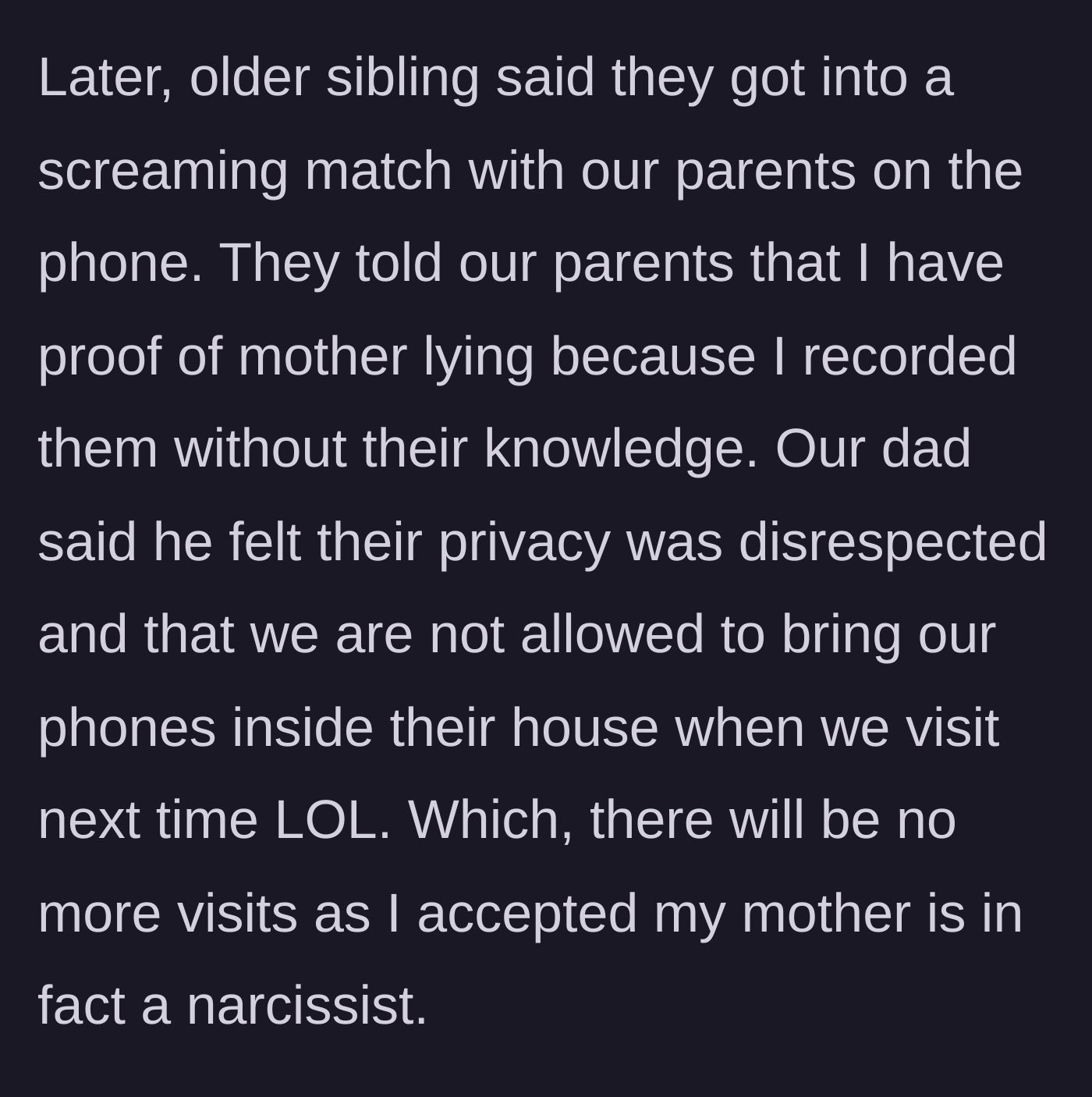 Story part 8 - The fallout where the parents are outraged over privacy rather than their own behavior