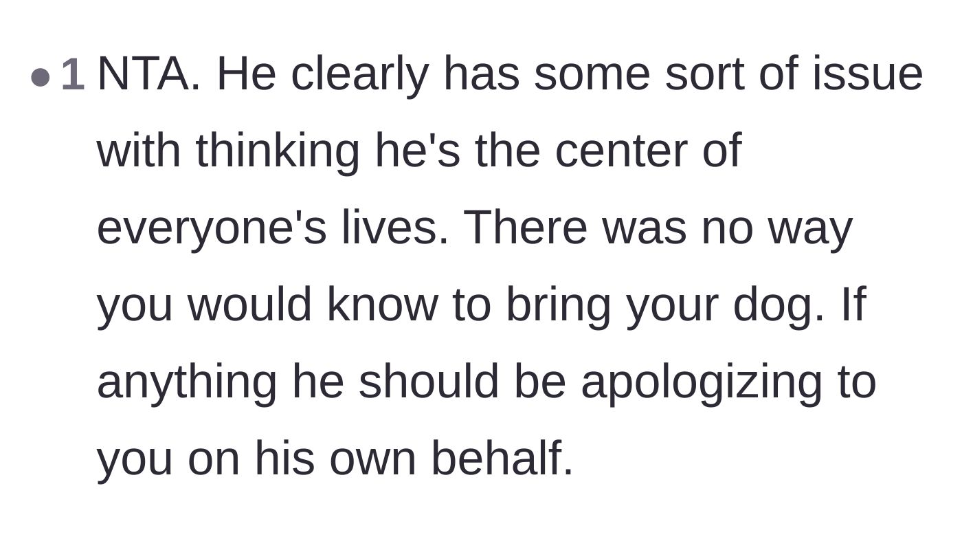 Comment thread 2 - Diagnosing the husband with major Main Character Syndrome for expecting mind-reading.