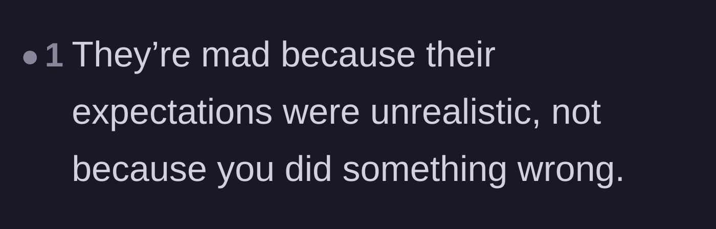 Comment thread 5 - Summarizing that the step-family is just upset about their own unrealistic expectations.