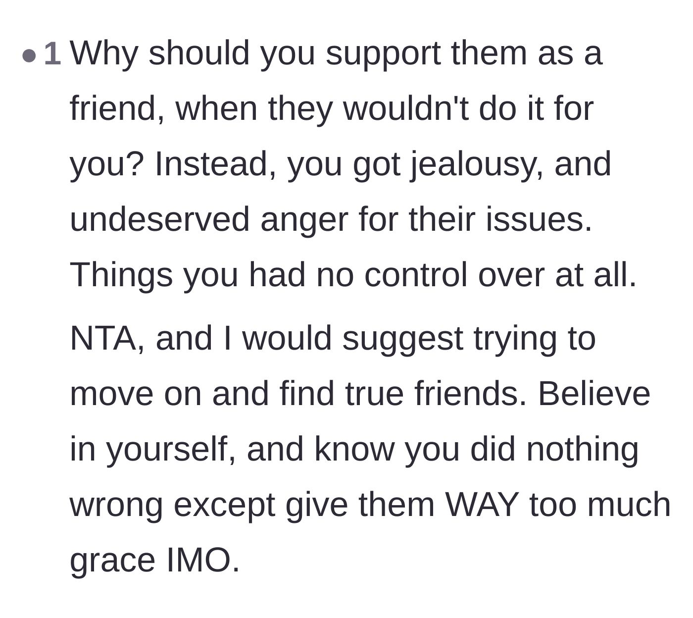 Comment thread 4 - Calling out the blatant double standard of expecting support after offering nothing but unprovoked anger.