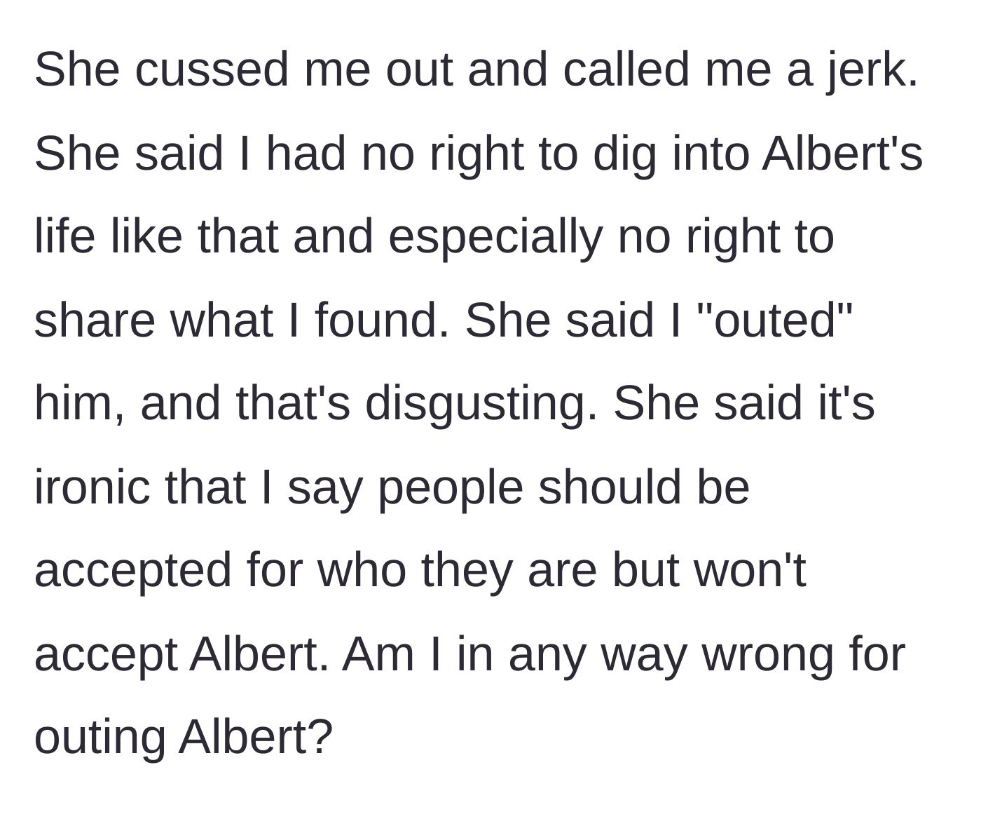 Story part 4 - The aunt furiously confronts the author, weaponizing progressive language to defend her husband's extremism.