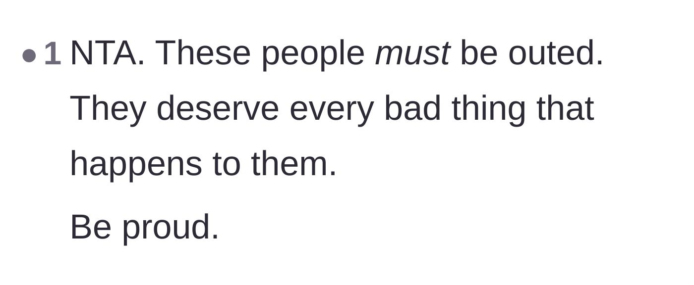 Comment thread 4 - A straightforward declaration that extremists deserve to have their public views exposed.