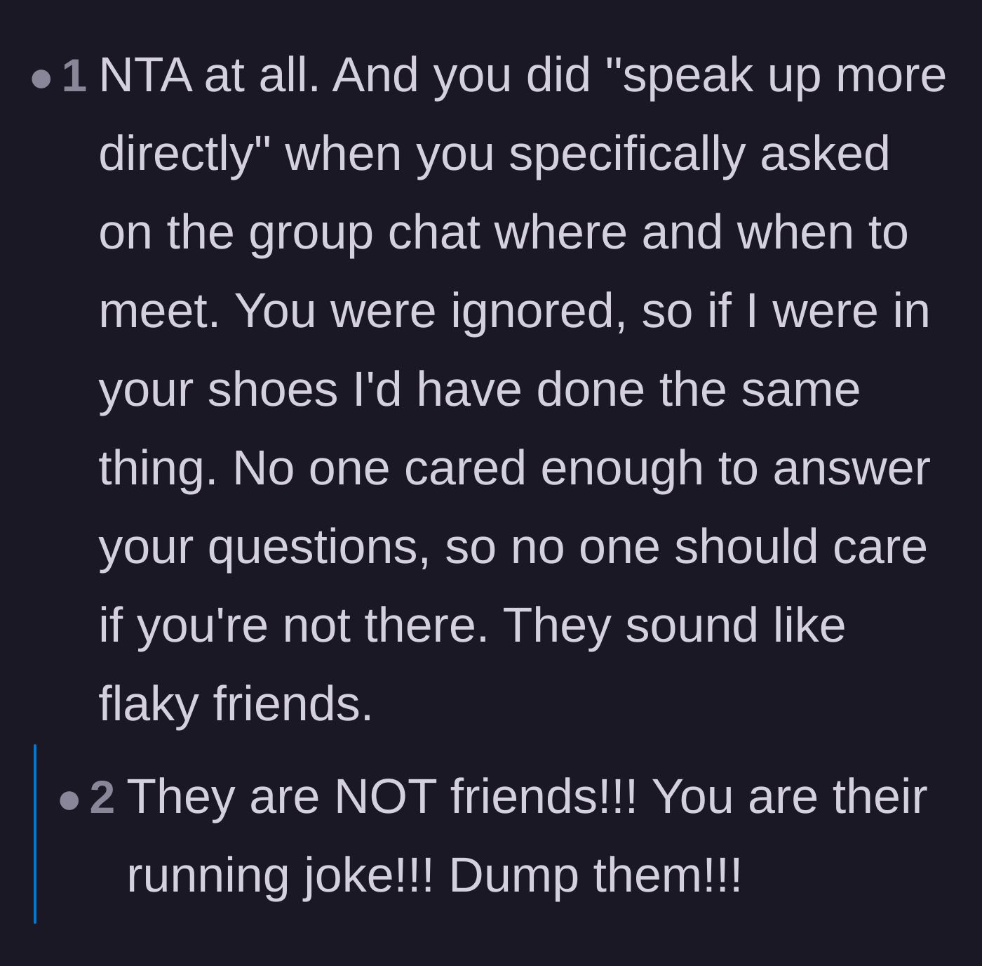 Comment thread 5 - Support validating that the author was already perfectly direct and owed these flaky people nothing.