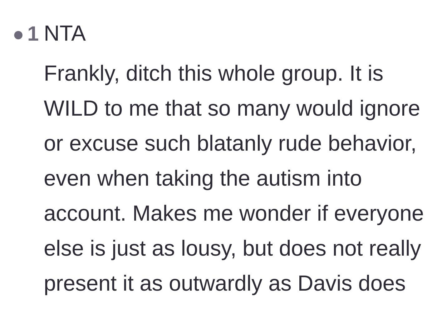 Comment thread 6 - Comments arguing that the entire friend group should be dumped for excusing blatant disrespect.