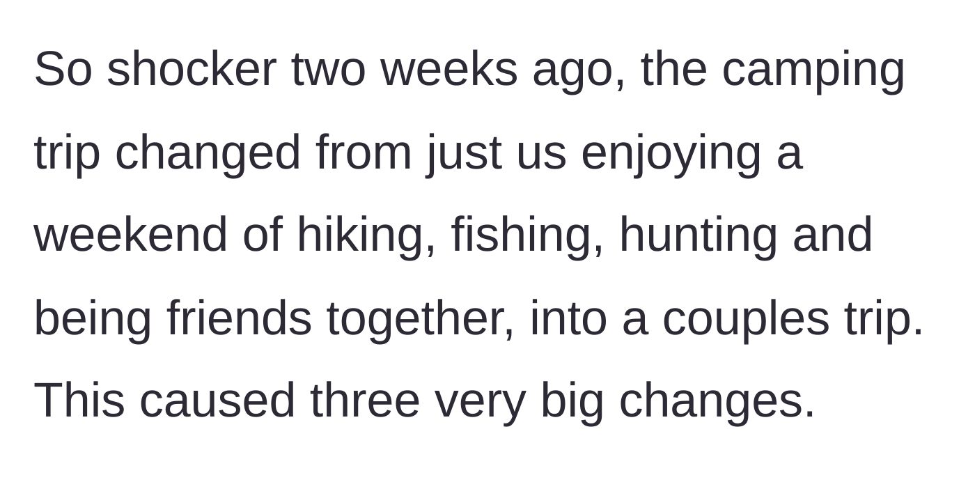 Story part 3 - The bait-and-switch two weeks before the trip.