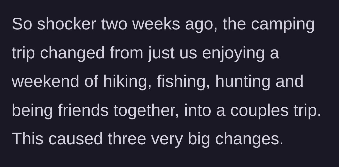 Story part 3 - The bait-and-switch two weeks before the trip.