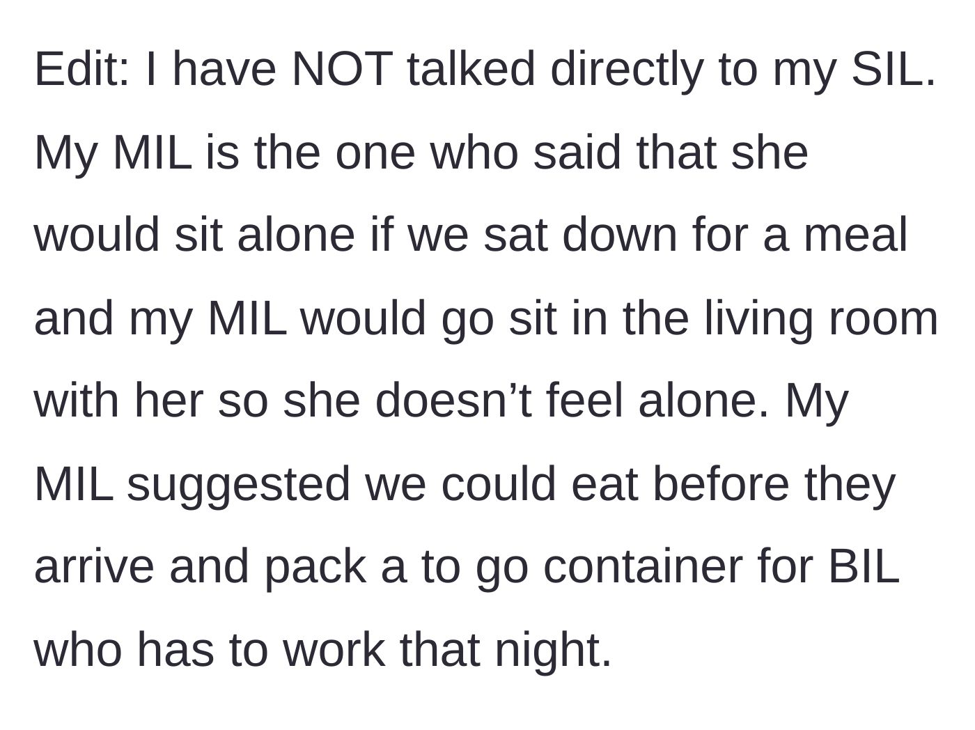 Story part 3 - The host realizing that the mother-in-law is playing telephone and creating drama on her own.