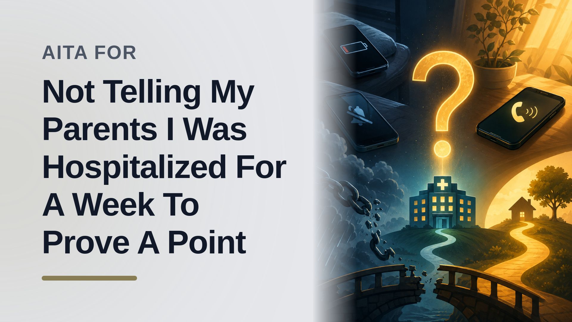 The Petty Avenger Who Hid A Hospital Stay To Teach Their Unreachable Parents A Lesson
