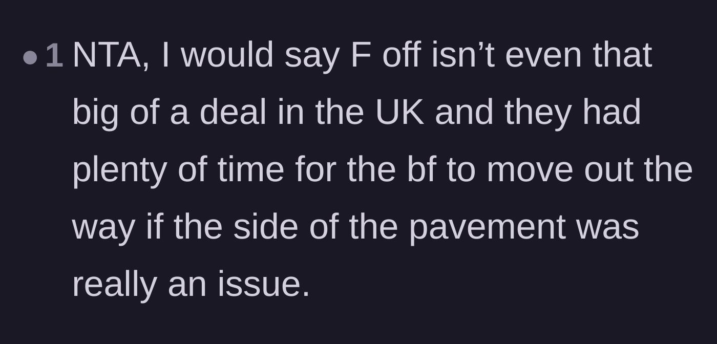 Comment thread 4 - A user points out that the insult used is culturally very common and not a big deal in the UK.