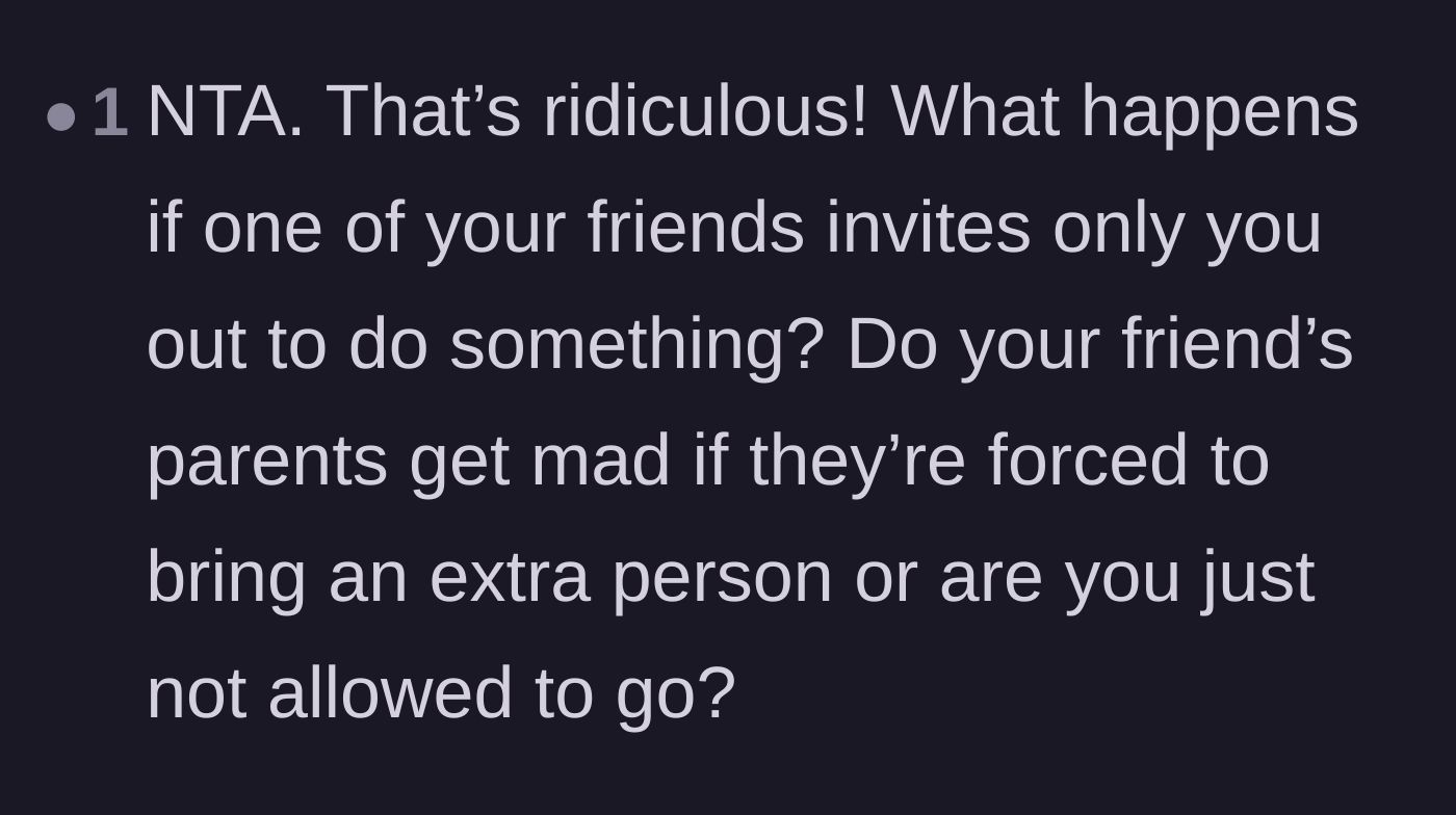 Comment thread 5 - Questions about how this forced inclusion ruins regular invitations from friends.