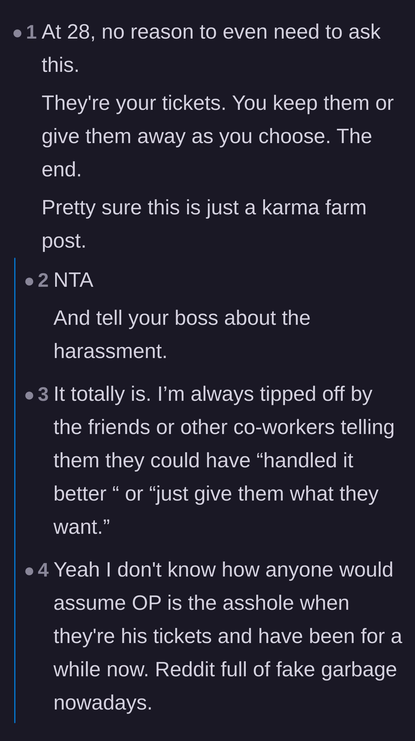 Comment thread 2 - Debating whether the story is real or just karma farming due to the painfully obvious outcome