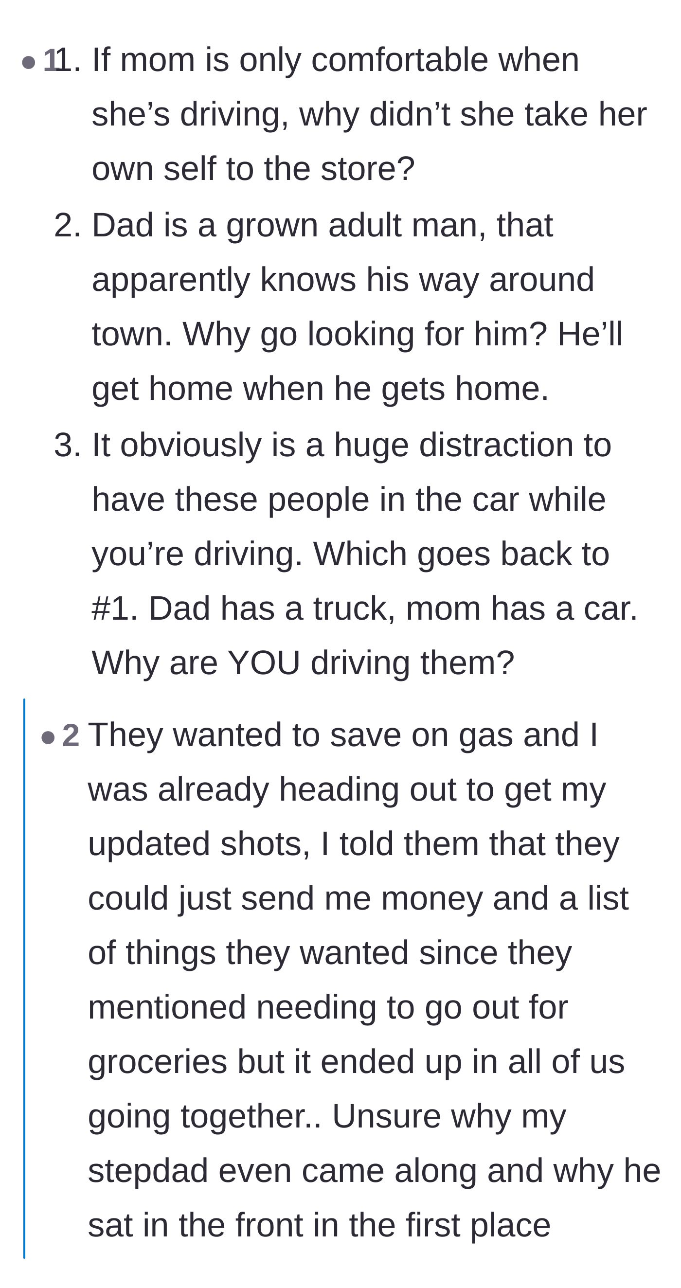 Comment thread 3 - A deep dive into the parents' need for control, revealing a traumatic past incident where the stepdad smashed the teen's phone.