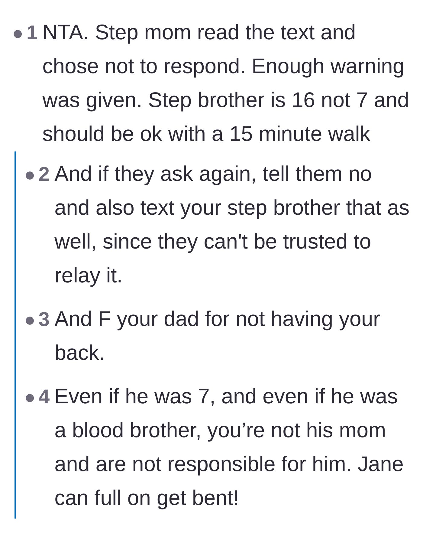 Comment thread 1 - Commenters suggest taking screenshots to expose the stepmom's lies to a family group chat and calling out the father's lack of spine.