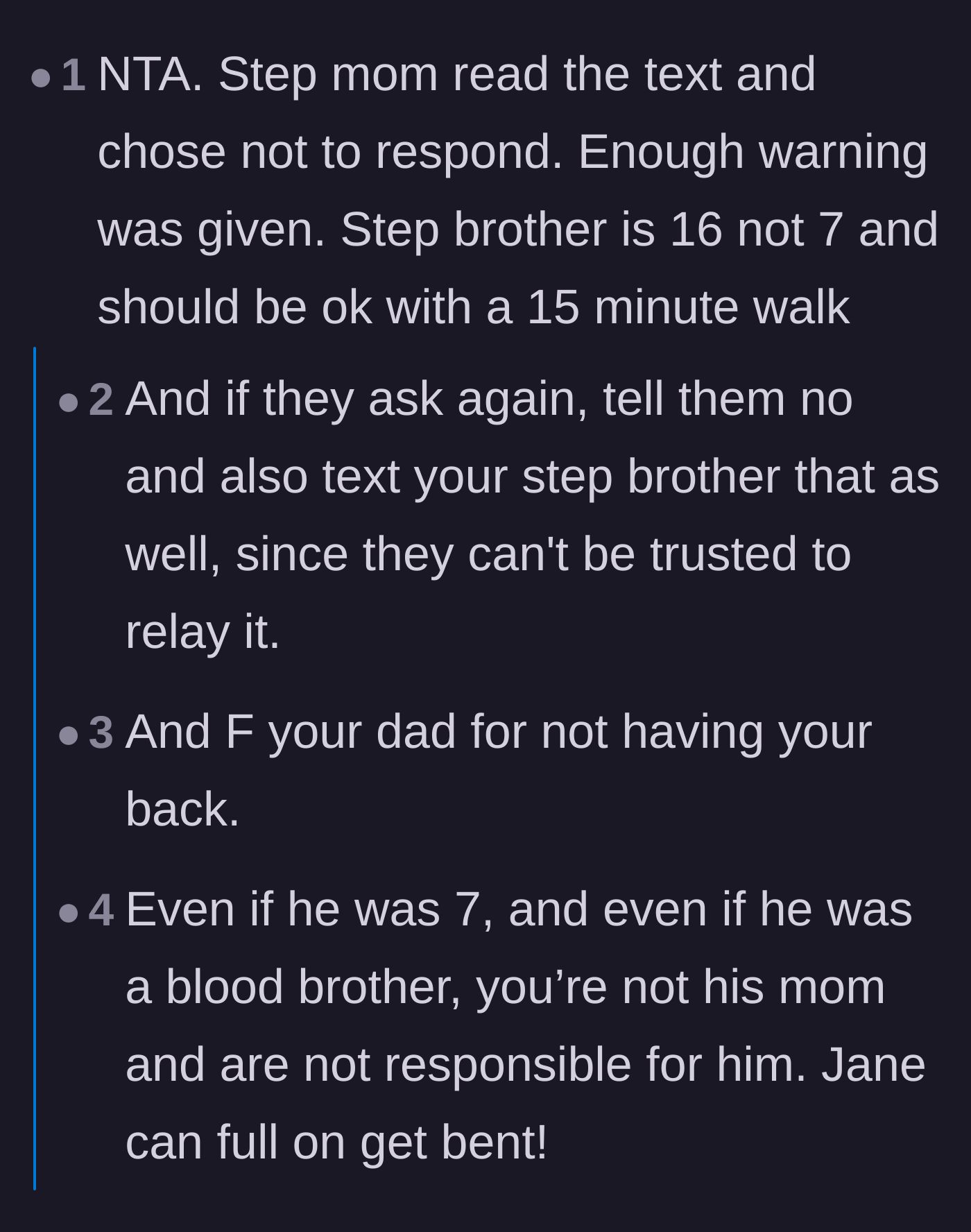 Comment thread 1 - Commenters suggest taking screenshots to expose the stepmom's lies to a family group chat and calling out the father's lack of spine.