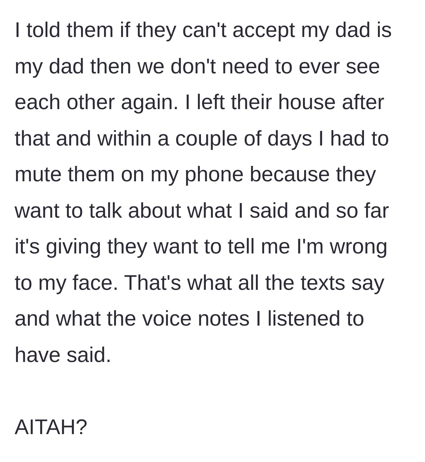 Story part 9 - The teen gives his mother and stepdad an ultimatum, leaves the house, and mutes their angry messages.