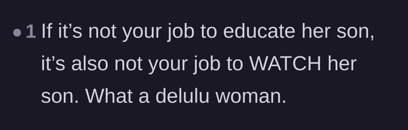 Comment thread 5 - A short remark pointing out that if the host isn't allowed to discipline, they shouldn't be expected to babysit.