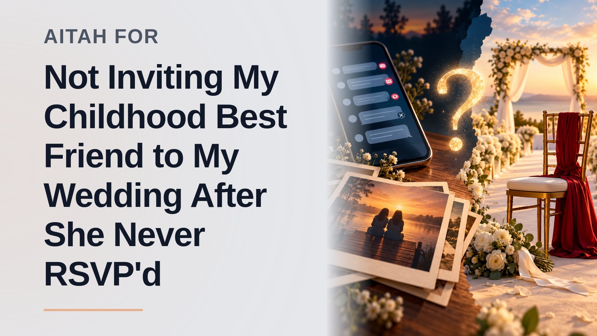 The Pushed-To-The-Limit Bride Who Finally Stopped Chasing Her Flaky Childhood Best Friend