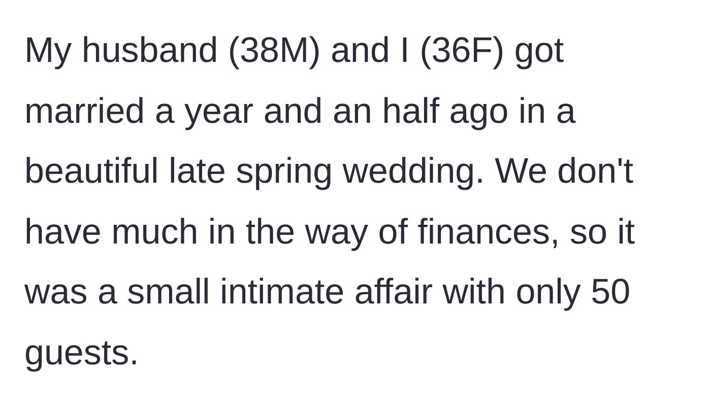 Story part 1 - A couple introduces their small, budget-conscious wedding plans.