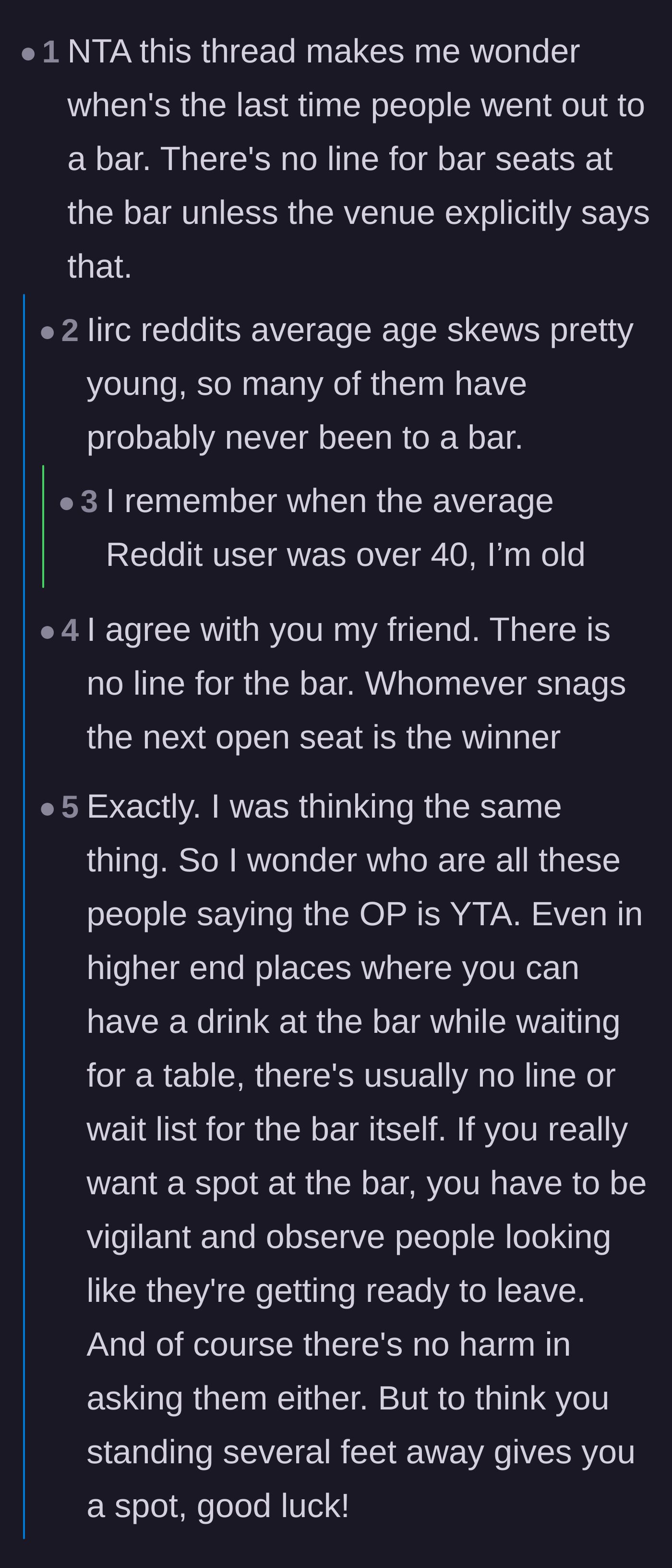 Comment thread 3 - Users point out that anyone criticizing the author probably lacks real-world bar experience.
