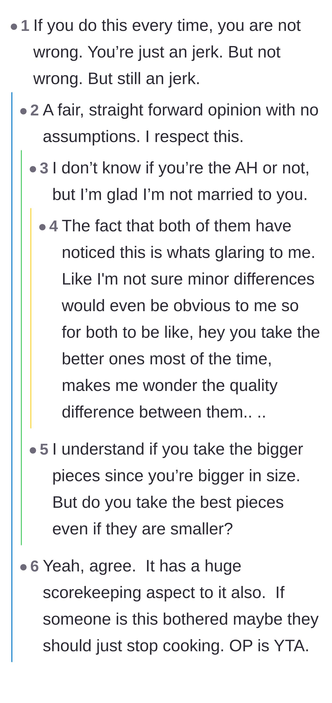 Comment thread 2 - A blunt discussion on the vast difference between being technically right and being a thoughtful partner.