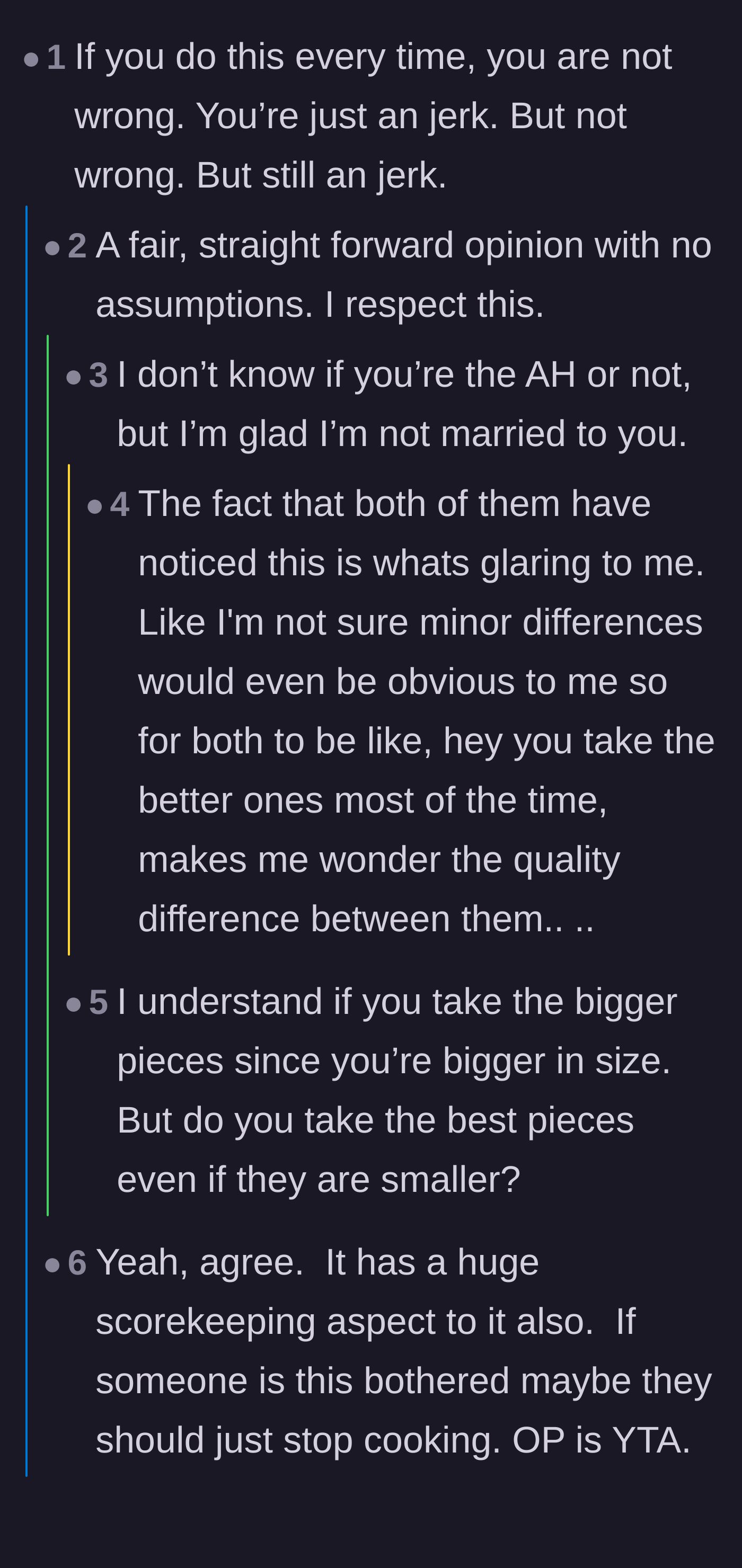 Comment thread 2 - A blunt discussion on the vast difference between being technically right and being a thoughtful partner.