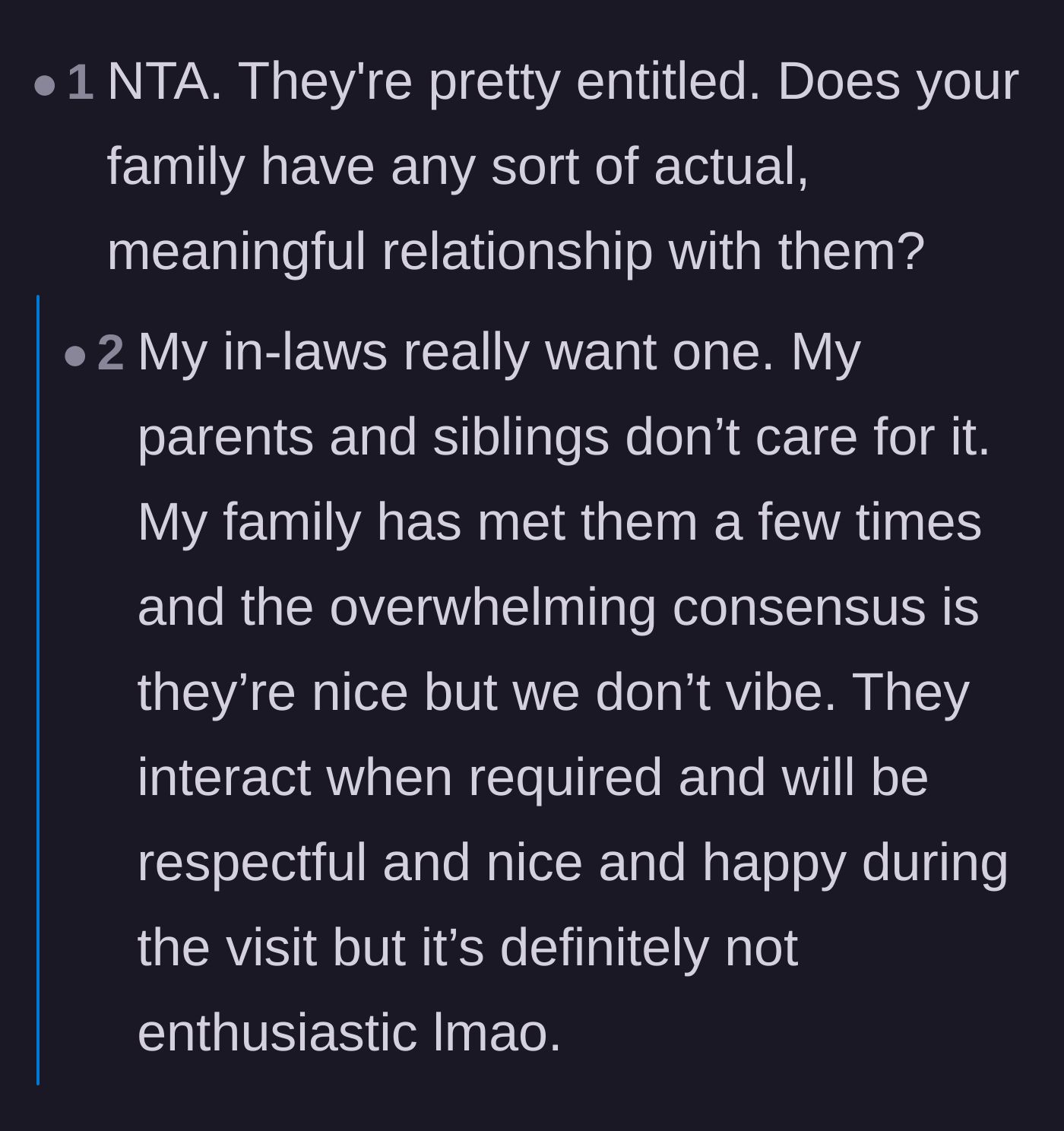 Comment thread 5 - A user shares a massive horror story about a ruined Disney trip to warn the main character against giving in.