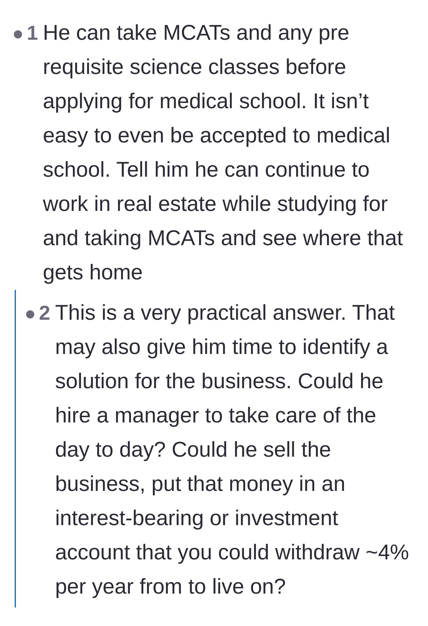 Comment thread 1 - A brutal breakdown of the academic, financial, and marital reality of applying to medical school in your late twenties with two toddlers.