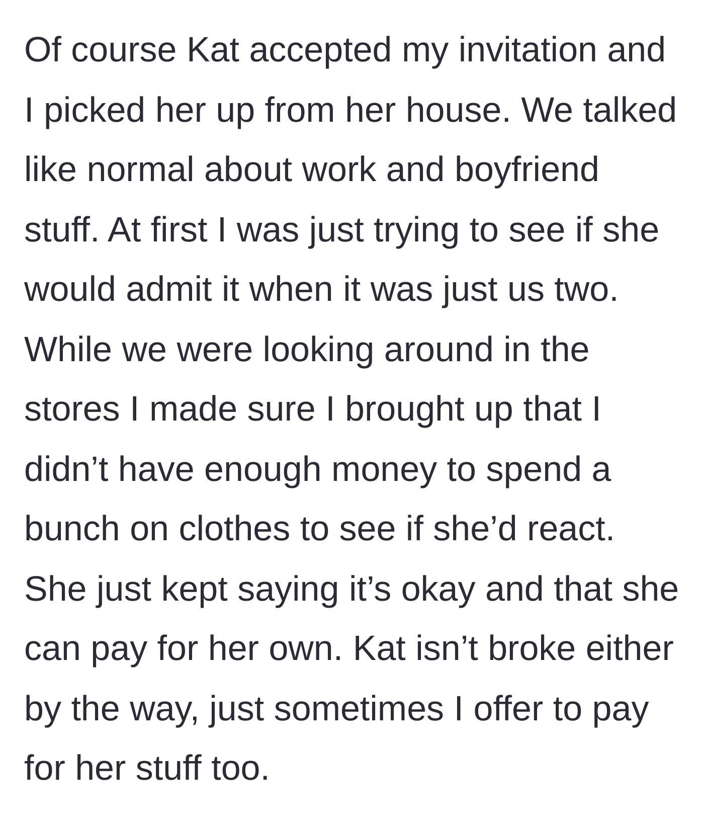 Story part 6 - The awkward shopping trip where the thief feigns innocence.