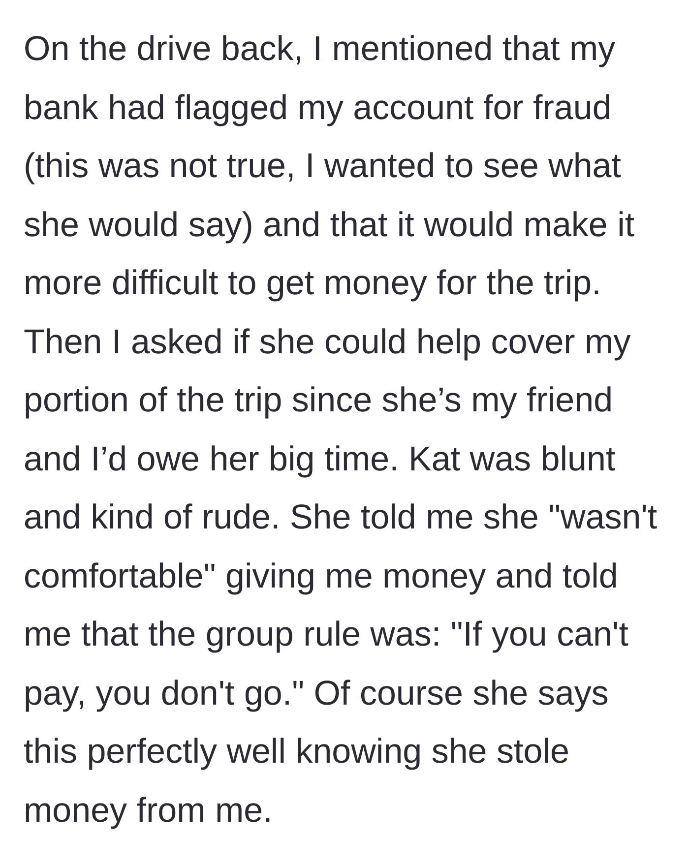 Story part 7 - The thief refuses to help, weaponizing the group's budget rule.