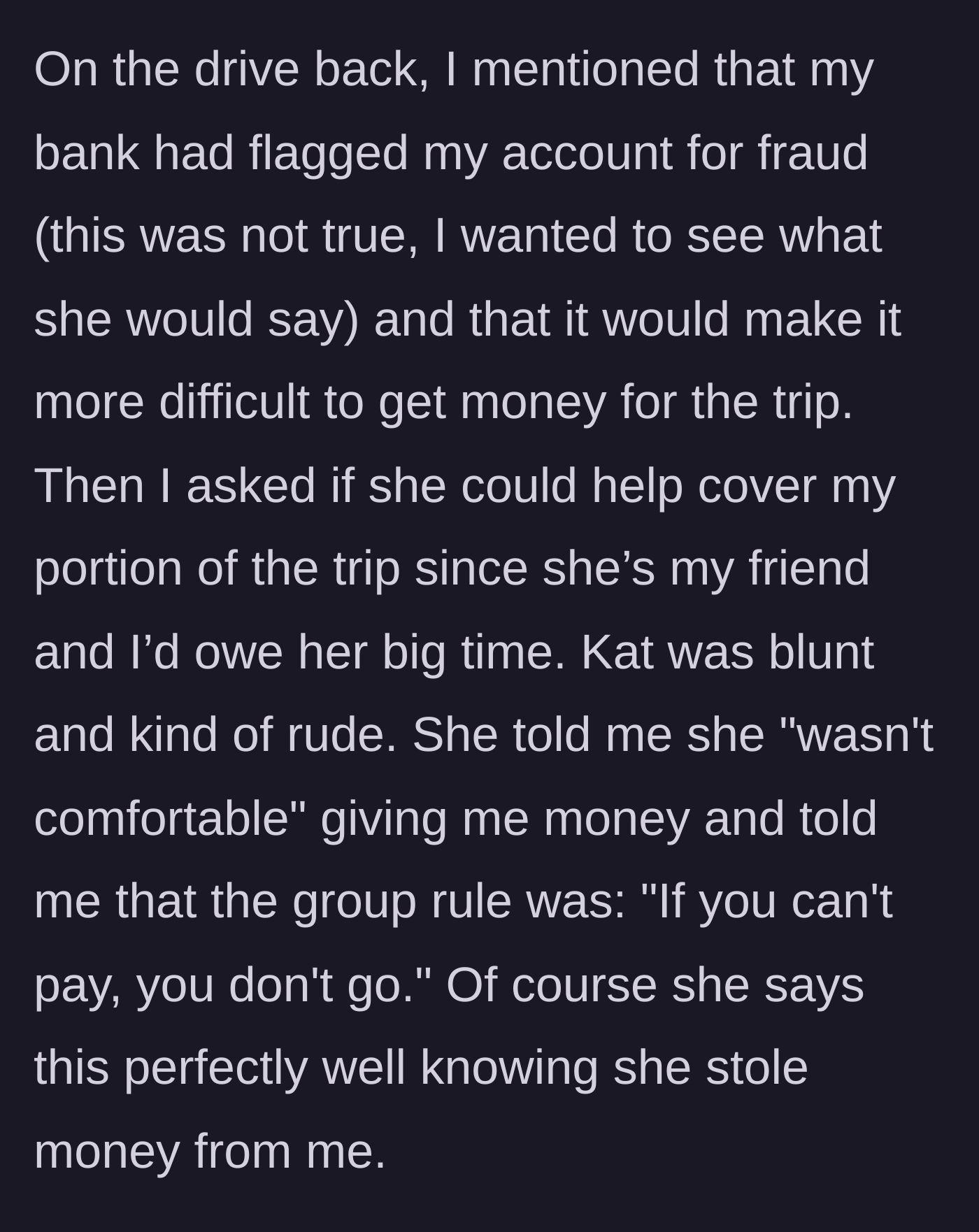 Story part 7 - The thief refuses to help, weaponizing the group's budget rule.