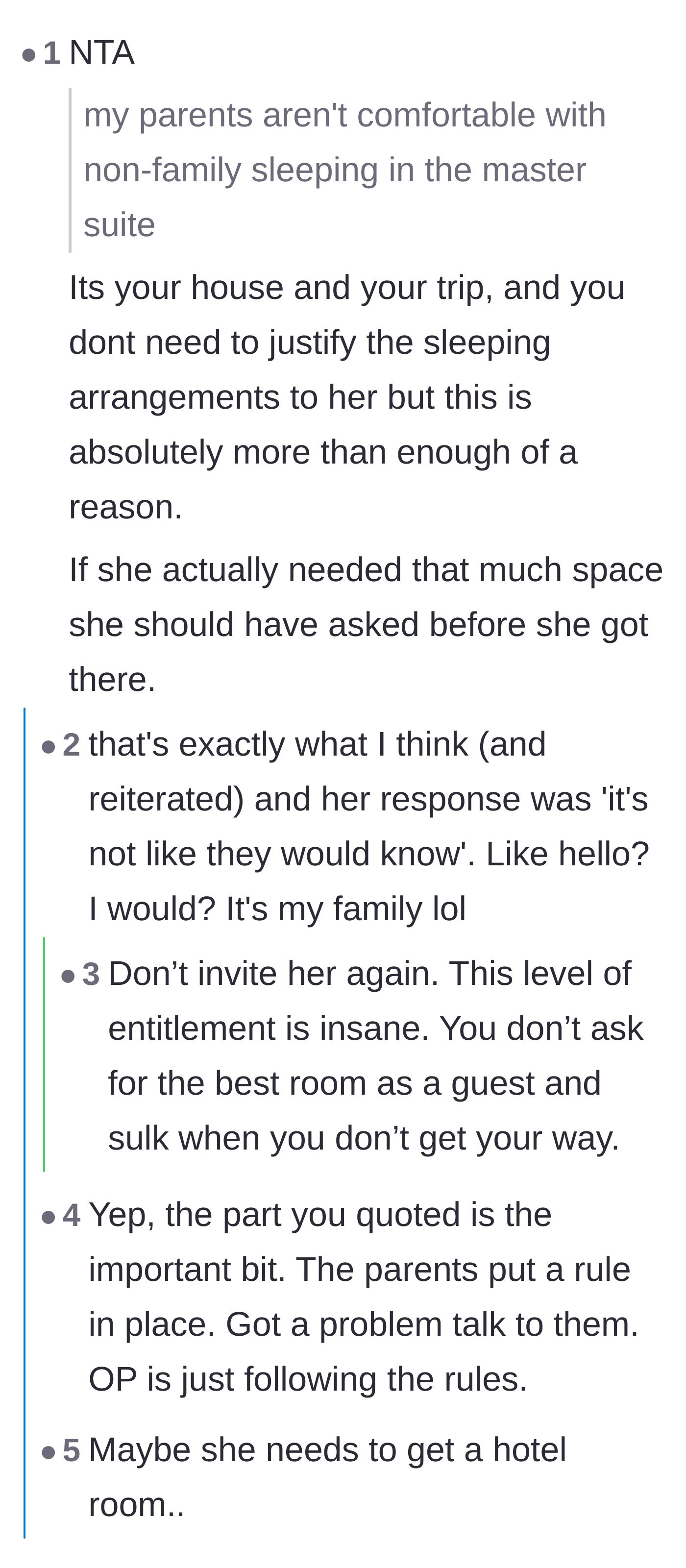 Comment thread 4 - Commenters analyze the girlfriend's alarming willingness to encourage the host to lie to their parents.
